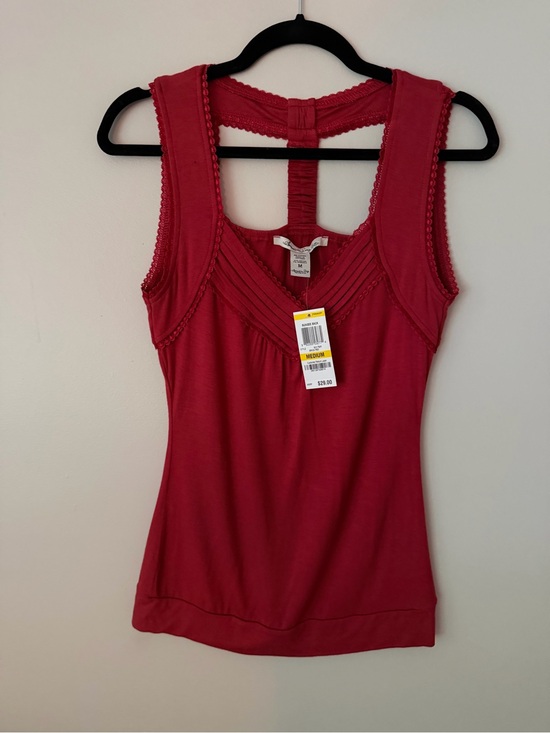 American Rag Tops - American Rag NWT Brick Red Bungee Back Tank Top Medium